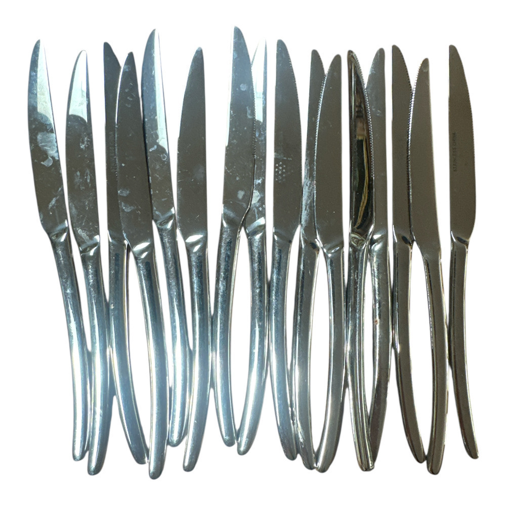 Stainless Steel Mini Dessert Cheese Appetizer Flatware Knives 16 PCs